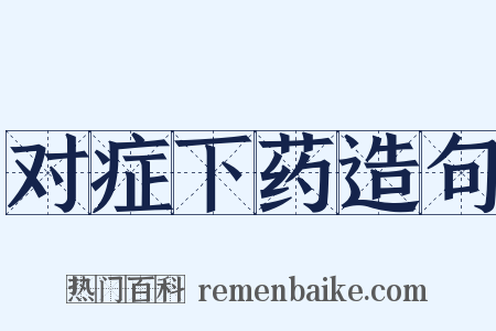 对症下药造句是什么意思的图片